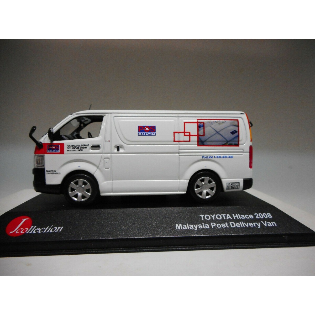 TOYOTA HIACE Malaysia Post 2007 1:43 J COLLECTION VOITURE-DIECAST-JCL171