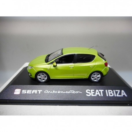 SEAT IBIZA 4 2008-12 5-DOOR AUTOEMOCION AMARILLO CITRUS FISHER DEALER SEAT 1/43