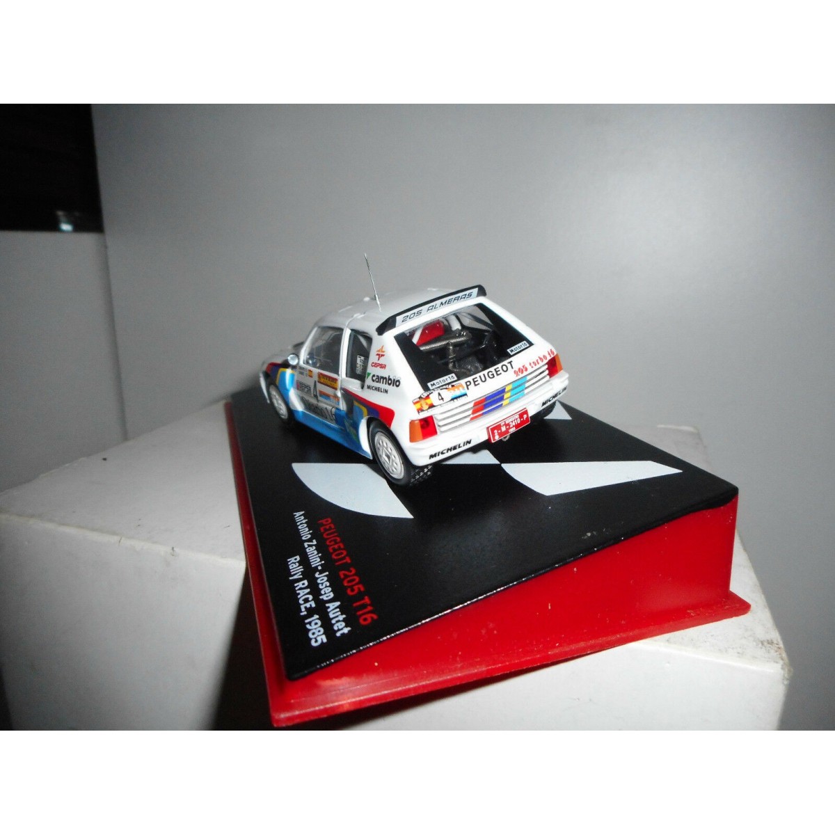PEUGEOT 205 T16 RALLY RACE 1985 ZANINI ALTAYA IXO 1:43 - BCN STOCK
