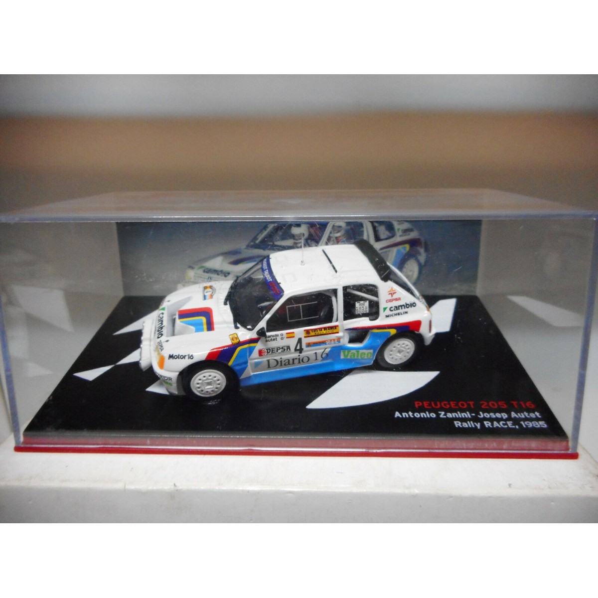 PEUGEOT 205 T16 RALLY RACE 1985 ZANINI ALTAYA IXO 1:43 - BCN STOCK