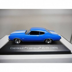 CHEVROLET CHEVELLE 1970 SS 454 BLUE/WHITE AMERICAN CARS 1:43 ALTAYA IXO