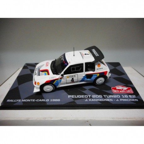 PEUGEOT 205 T16 E2 RALLY MONTE CARLO 1986 KANKKUNEN EAGLEMOSS IXO 1:43