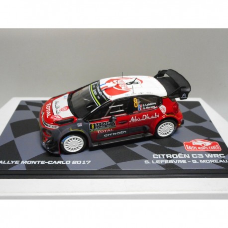 CITROEN C3 WRC RALLY MONTE CARLO 2017 n8 S.LEFEBVRE EAGLEMOSS IXO 1:43