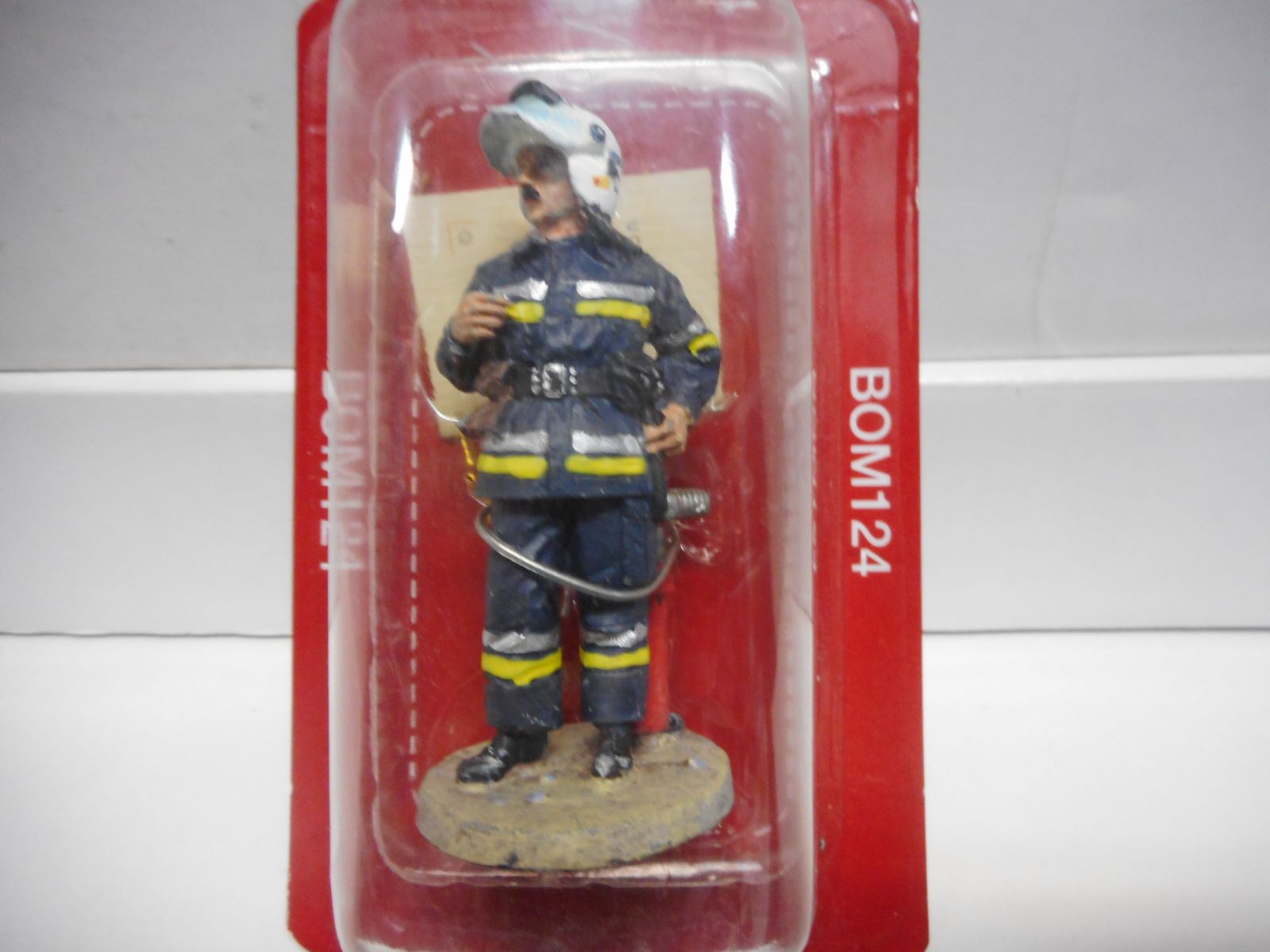 Figurine En Plomb Del Prado Pompier/firefighter - Échelle 1/32 (60mm) - Occasion
