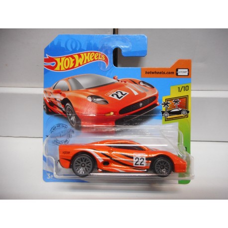 JAGUAR XJ220 ORANGE,GREEN HOT WHEELS 1:64