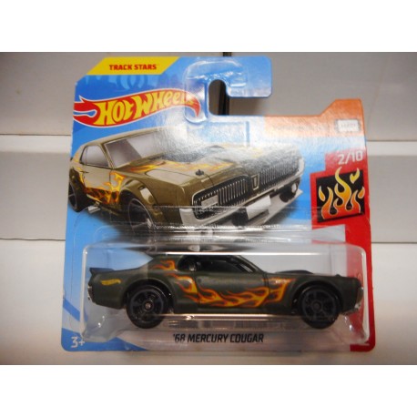 MERCURY COUGAR 1968 CHAMPION, FLAMES HOT WHEELS 1:64