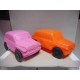 SEAT 600 PLASTICO INFLADO NARANJA, ROSA USADO/SIN CAJA/VER FOTOS