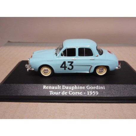 RENAULT DAUPHINE GORDINI RALLY TOUR CORSE 1959 1:43 ATLAS IXO