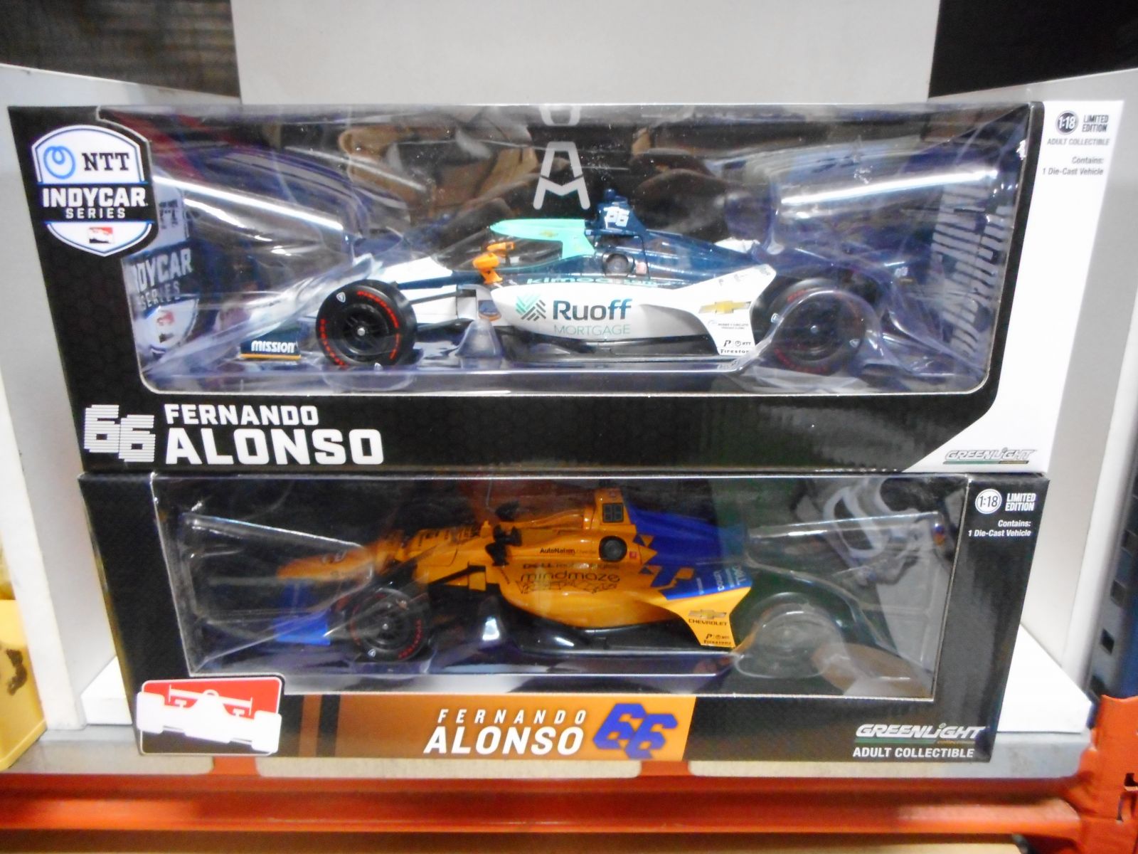 INDYCAR FERNANDO ALONSO 2019 , 2020 GREENLIGHT 1:18 (A ESCOGER