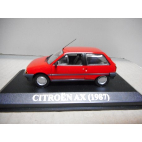CITROEN AX 1987 RED MATRICULA PORTUGAL ALTAYA IXO 1:43