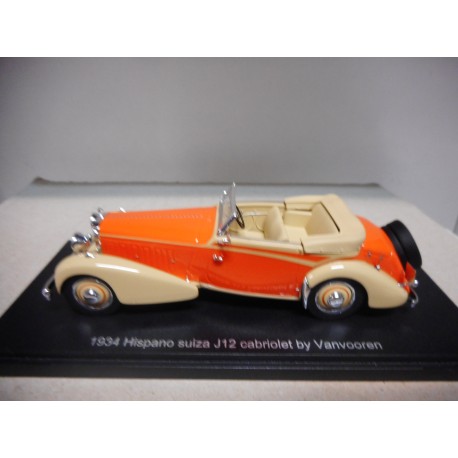 HISPANO SUIZA J12 CABRIOLET 1934 BY VANVOOREN 1:43 ESVAL MODELS