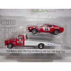 FORD F-350 1969 RAMP + MUSTANG A.MOFFAT COCA-COLA RACING 1:64 ACME