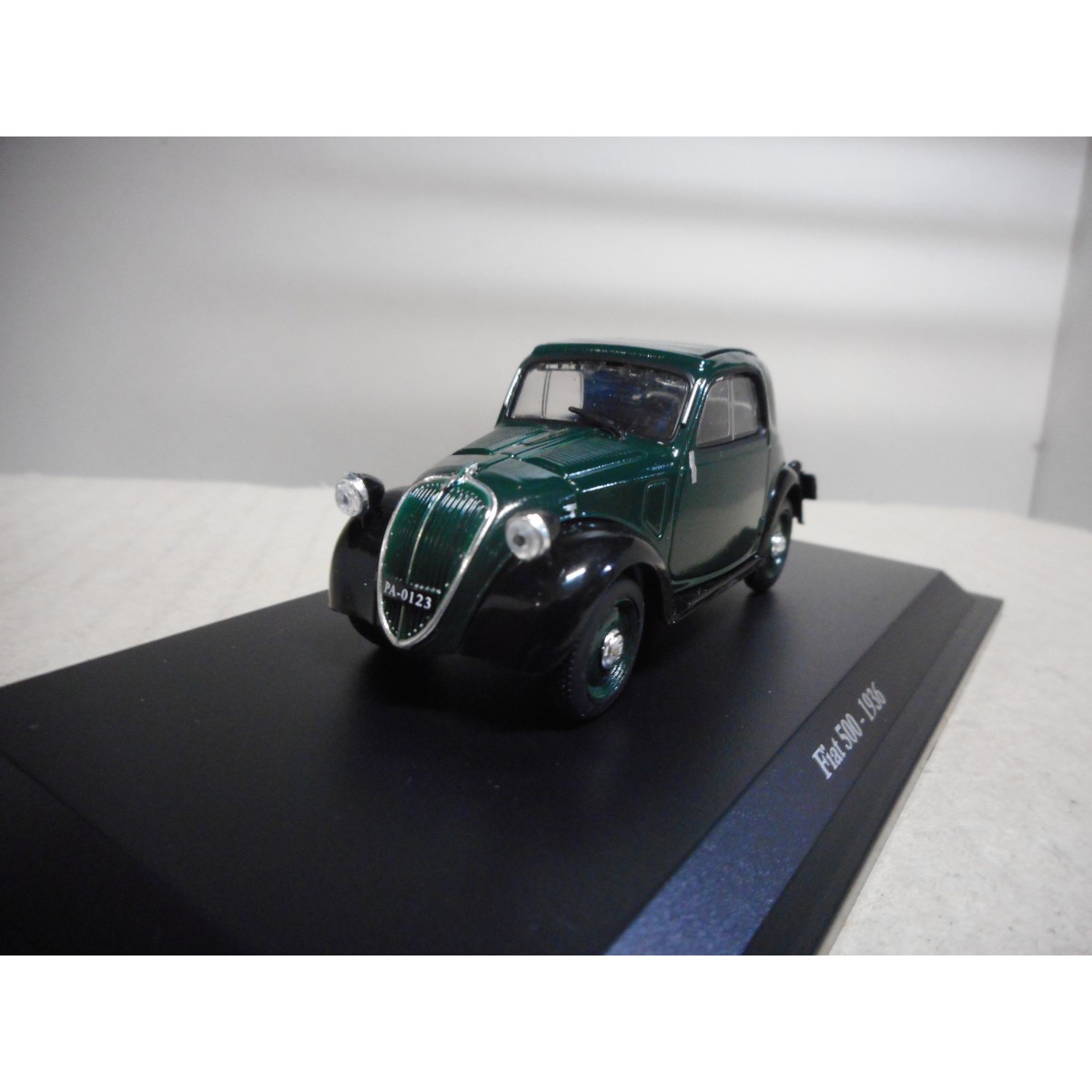 FIAT 500 GREEN 1936 NOREV HACHETTE 1:43 HARD BOX XXX000 - BCN