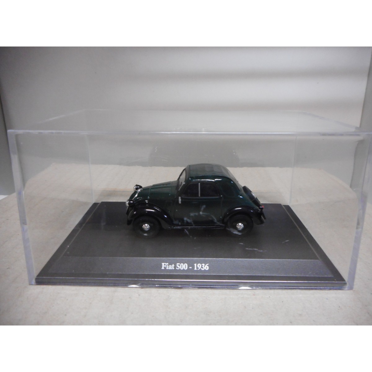 FIAT 500 GREEN 1936 NOREV HACHETTE 1:43 HARD BOX XXX000 - BCN