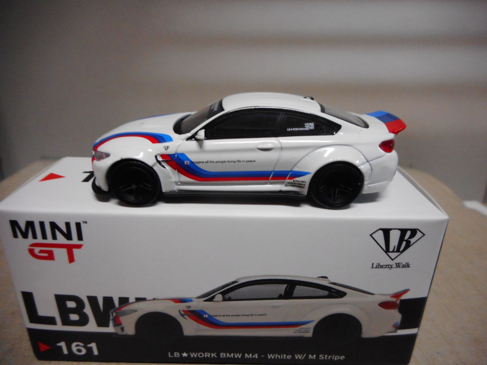 MINI GT LB★WORK BMW M4 White W/M Stripe MINI GT LB☆WORK BMW M4 White W/M Stripe