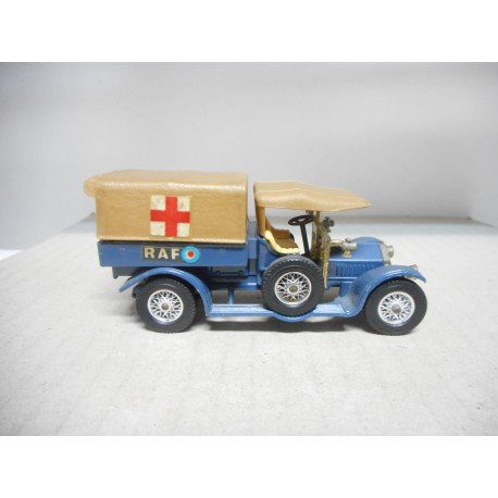 MATCHBOX YESTERYEAR CROSSLEY RAF AMBULANCE 1918 USADO/NO CAJA