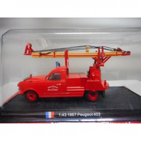 PEUGEOT 403 PICKUP 1967 FRANCE 1:43 FIRE/BOMBEROS/POMPIERS DelPRADO USADO