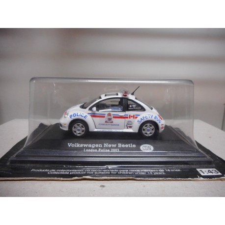 VOLKSWAGEN NEW BEETLE 2003 POLICE/POLICIA LONDON UK 1:43 DeAGOSTINI