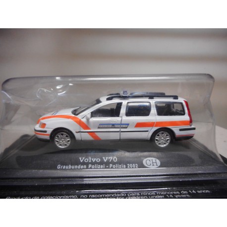 VOLVO V70 2002 POLICE GRAUBUNDEN SWITZERLAND 1:43 DeAGOSTINI