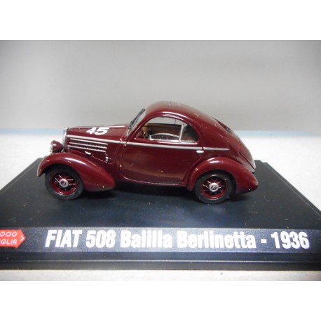 FIAT 508 balilla berlinetta 1936 voiture 1/43 hachette 1000 MIGLIA 