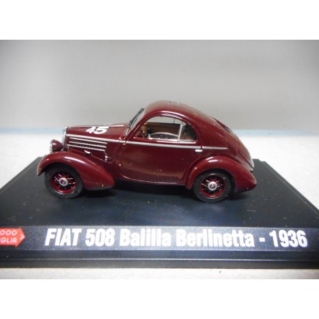 FIAT 508 BALILLA BERLINETTA 1936 1000 MIGLIA 1:43 HARD BOX