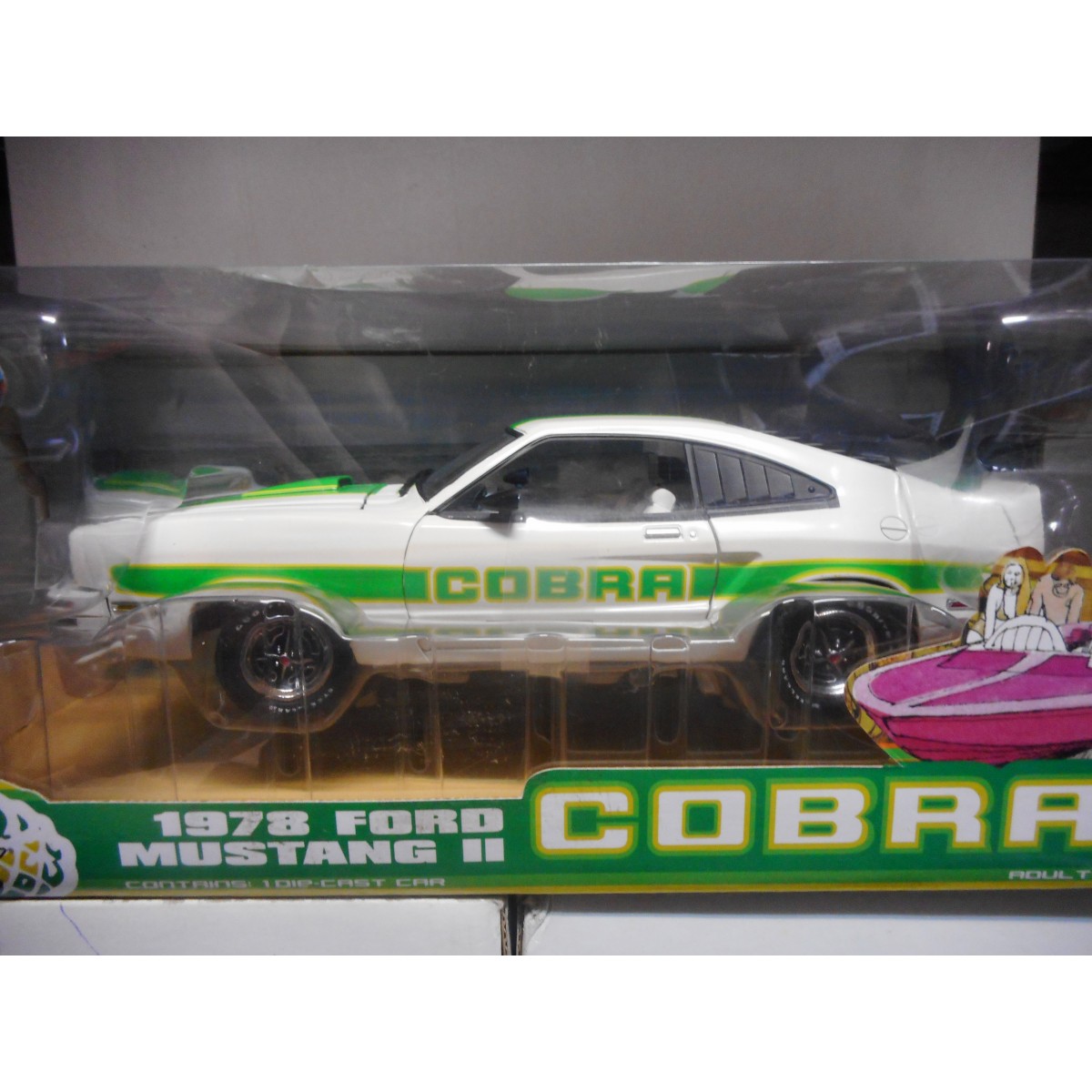 Miniature Greenlight 1/18 Ford Mustang II Cobra II 1978 - Free Wheelin' - Occasion NEUF