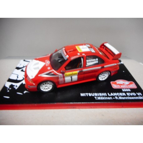 MITSUBISHI LANCER EVO VI RALLY MONTE CARLO 20O0 MAKINEN 1:43 ALTAYA IXO