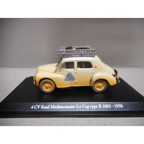 RENAULT 4CV R1062 RAID MEDITERRANEO LE CAP 1950 1:43 HACHETTE ELIGOR