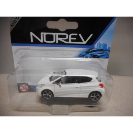 PEUGEOT 208 WHITE BLISTER NOREV 3 INCHES 1:64 APX