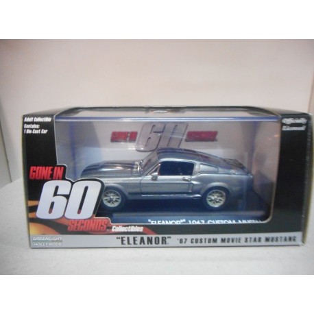 HOLLYWOOD FORD MUSTANG CUSTOM 1967 ELEANOR 60 SECONDS 1:43 GREENLIGHT
