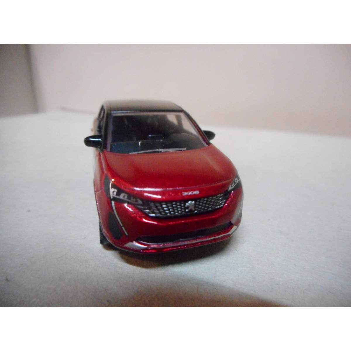 Peugeot 3008 red 1/64 3-inch Norev new cardboard box