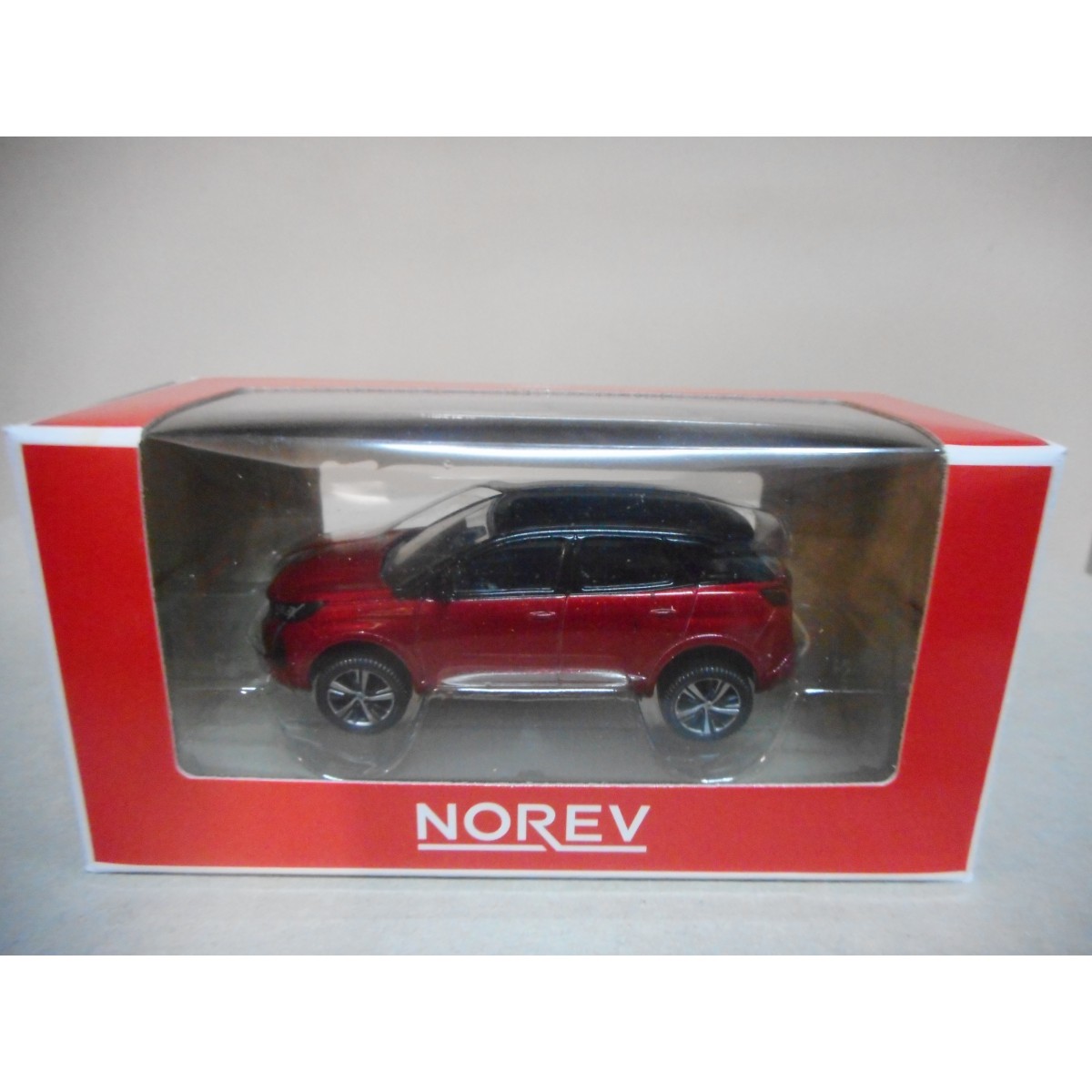 Peugeot 3008 red 1/64 3-inch Norev new cardboard box