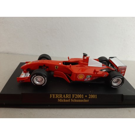 FERRARI F2001 M.SCHUMACHER FORMULA F1 2001 1:43 RBA USADO/PEANA ROTA