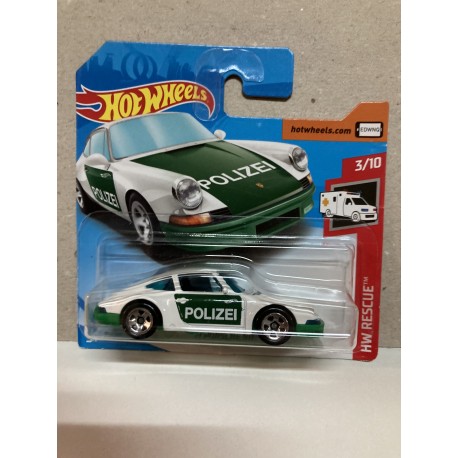 PORSCHE 911 POLIZEI RESCUE 1:64 HOT WHEELS