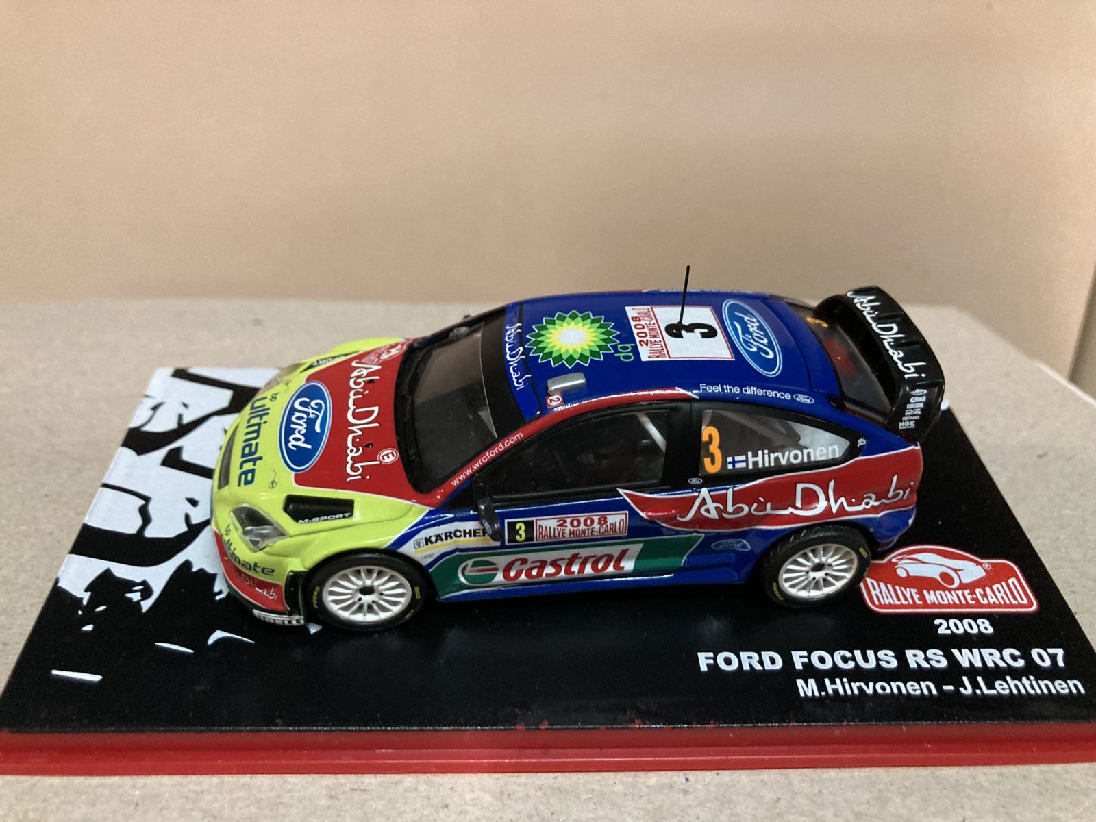 FORD FOCUS RS WRC 07 RALLY MONTE CARLO 2008 HIRVONEN 1:43 ALTAYA