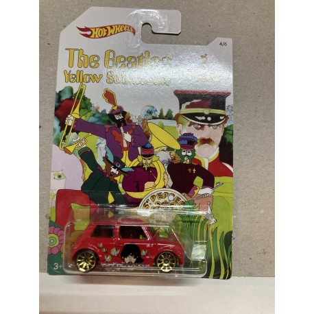 THE BEATLES YELLOW SUBMARINE MORRIS MINI 1:64 HOT WHEELS