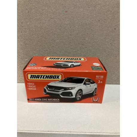 HONDA CIVIC HATCHBACK 2017 ESCOGER/CHOOSE/CHOISIR 1:64 MATCHBOX