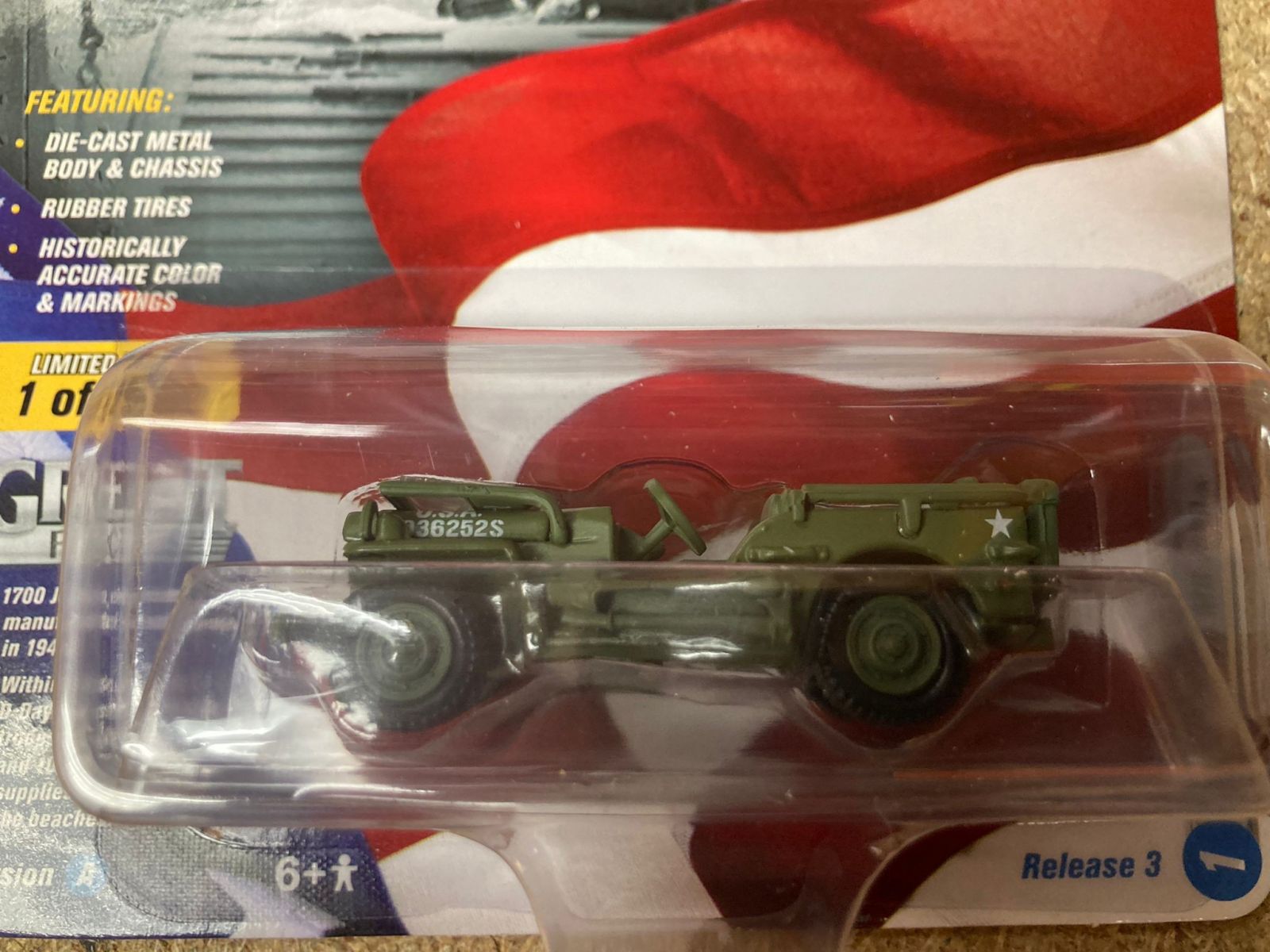 JEEP WILLYS MB WW 2 ESCOGER/CHOOSE/CHOISIR 1:64 JOHNNY LIGHTNING - Imagen 3 de 6