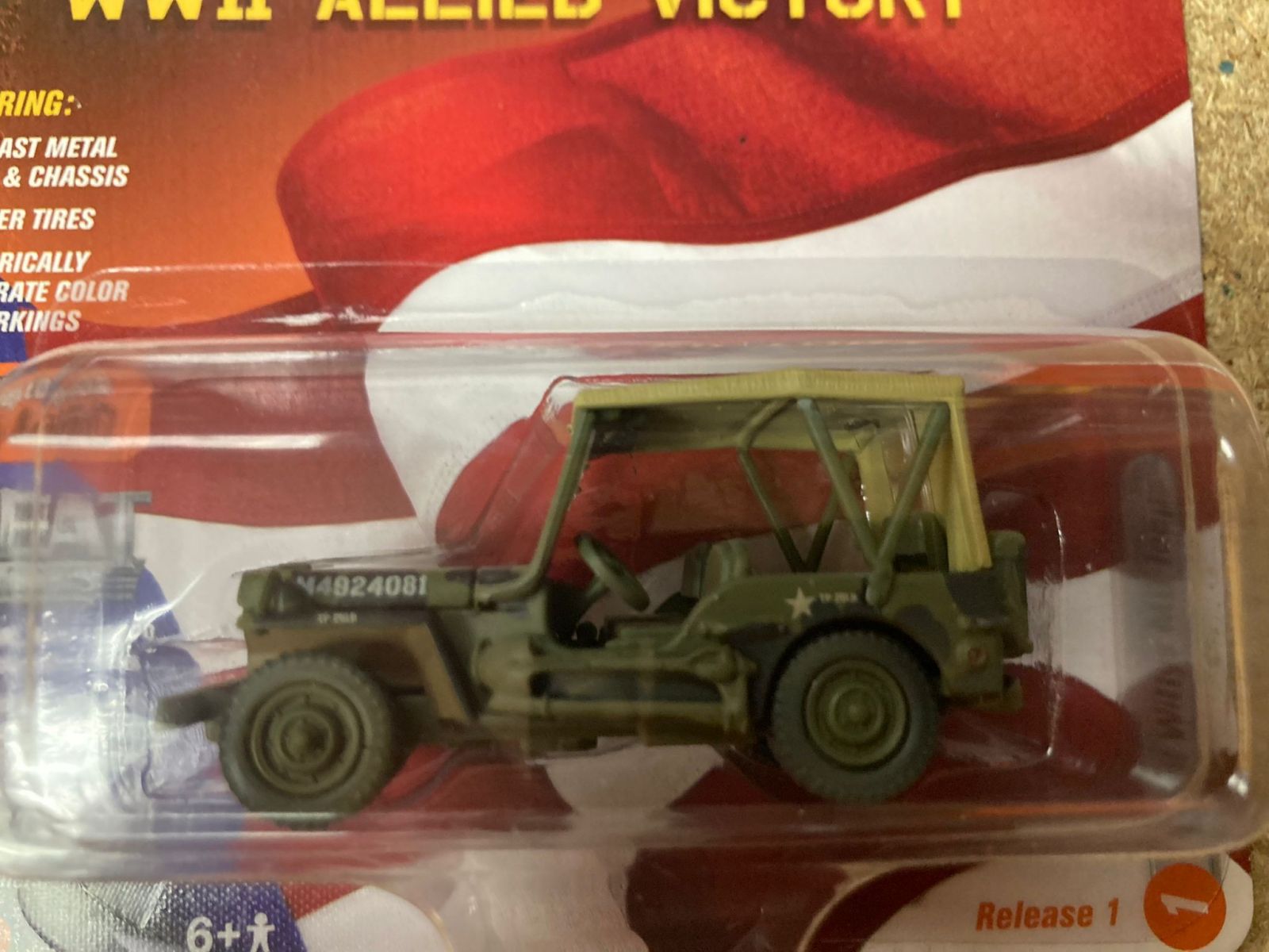 JEEP WILLYS MB WW 2 ESCOGER/CHOOSE/CHOISIR 1:64 JOHNNY LIGHTNING - Imagen 4 de 6