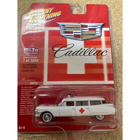 CADILLAC 1959 AMBULANCE WHITE 1:64 JOHNNY LIGHTNING