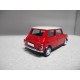 AUSTIN MORRIS MINI RED/WHITE 1960 1:43 SOLIDO HACHETTE/SALVAT USADO/EX PRIVADO