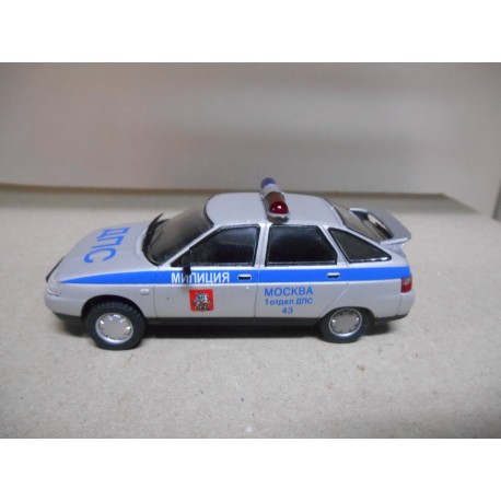 VAZ-2112/LADA 112 MOSCU POLICE 2000 1:43 DeAGOSTINI IXO USADO/EX PRIVADO
