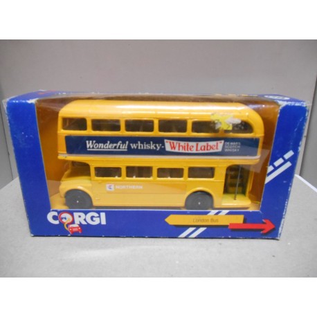 AUTOBUS ROUTEMASTER LONDON WHITE LABEL 1:64? CORGI C469 USADO/VER FOTOS