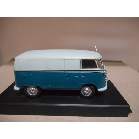 VOLKSWAGEN T1 TRANSPORTER VAN 1960 GREEN/BLUE 1:43 HONGWELL USADO/NO CAJA