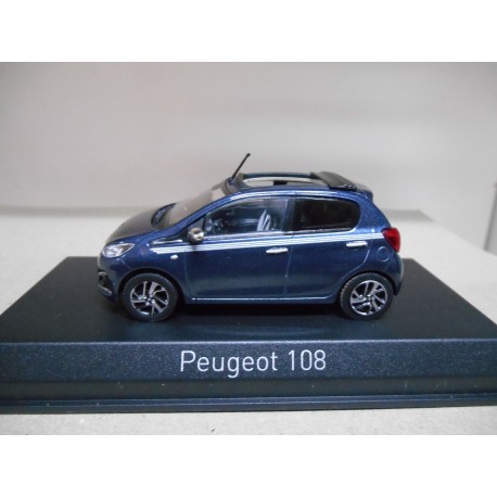 PEUGEOT 108 TOP! COLLECTION 2017 SMALT BLUE 1:43 NOREV 471801
