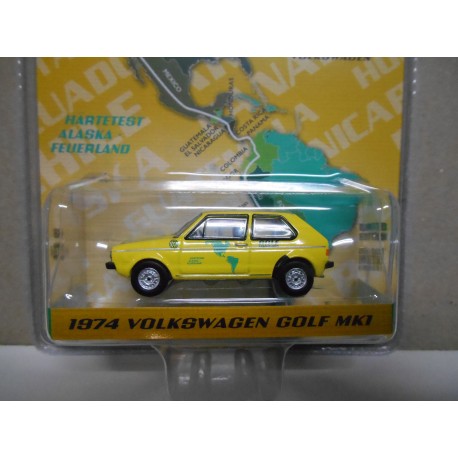 VOLKSWAGEN GOLF 1 1974 RALLY ALASKA-TIERRA DEL FUEGO 1:64 GREENLIGHT