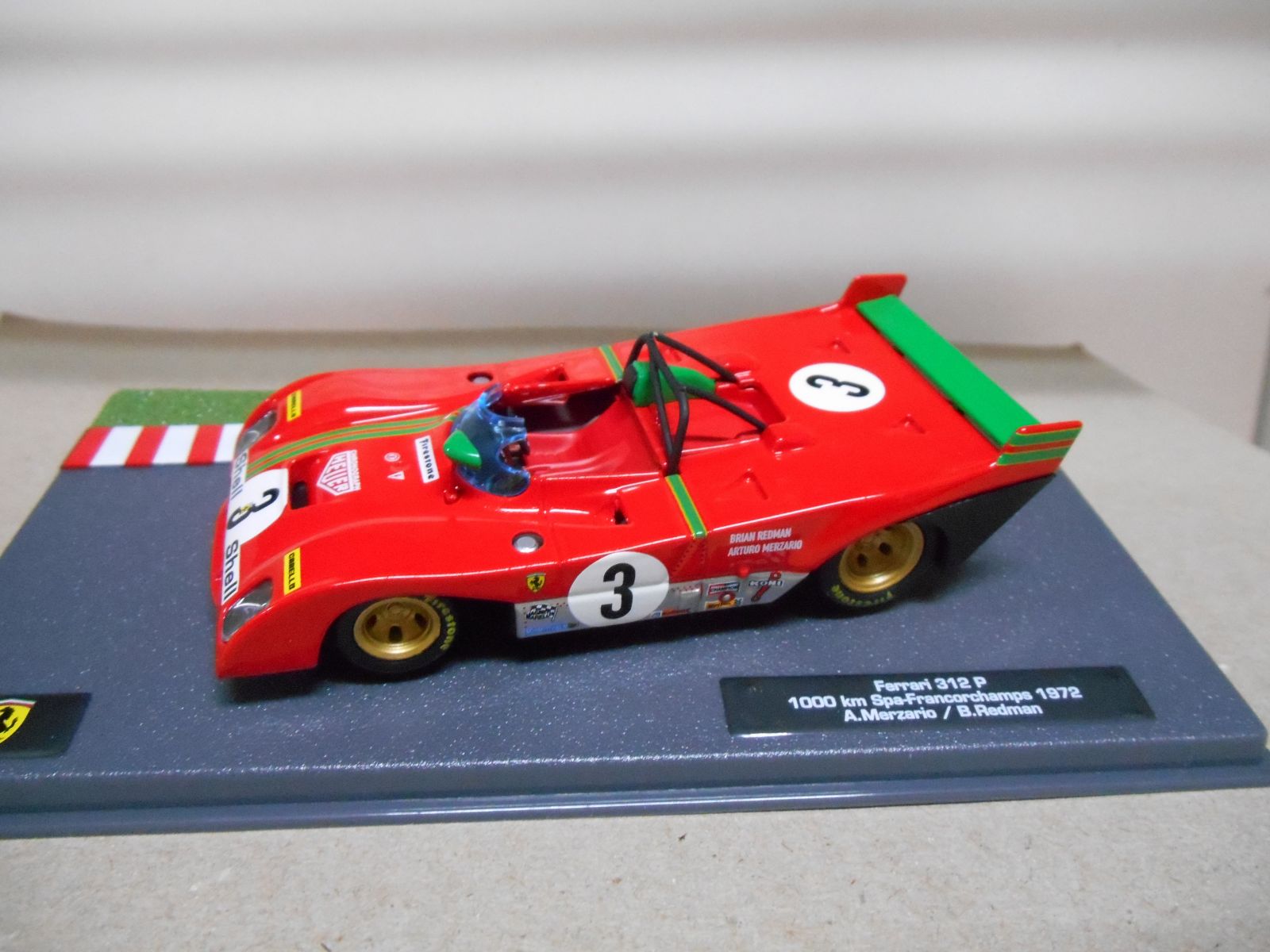 Altaya 1/43 Scale 61023G - Ferrari 312 P #3 1000km Fracorchamps 1972 - Red