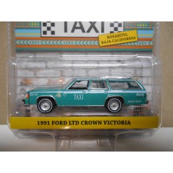 FORD LTD CROWN VICTORIA 1991 TAXI CAB ROSARITO CALIFORNIA 1:64 GREENLIGHT