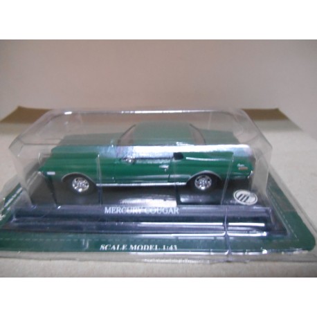 MERCURY COUGAR COUPE 1968 GREEN 1:43 DelPRADO BLISTER/USADO/EX PRIVADO