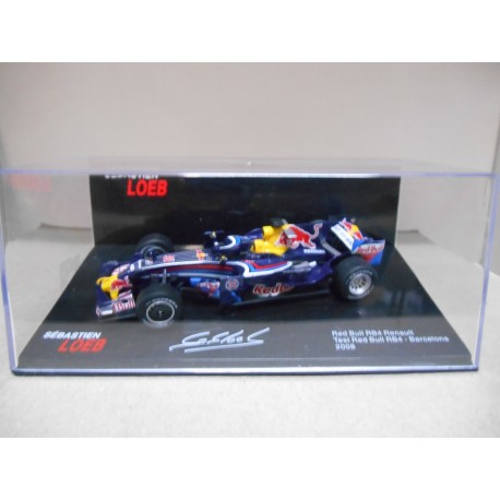 RED BULL RB4 RENAULT TEST BARCELONA 2008 LOEB 1:43 ALTAYA IXO